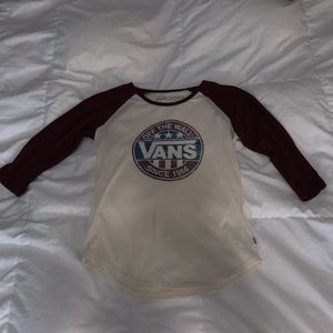 Vans off the wall baseball tee